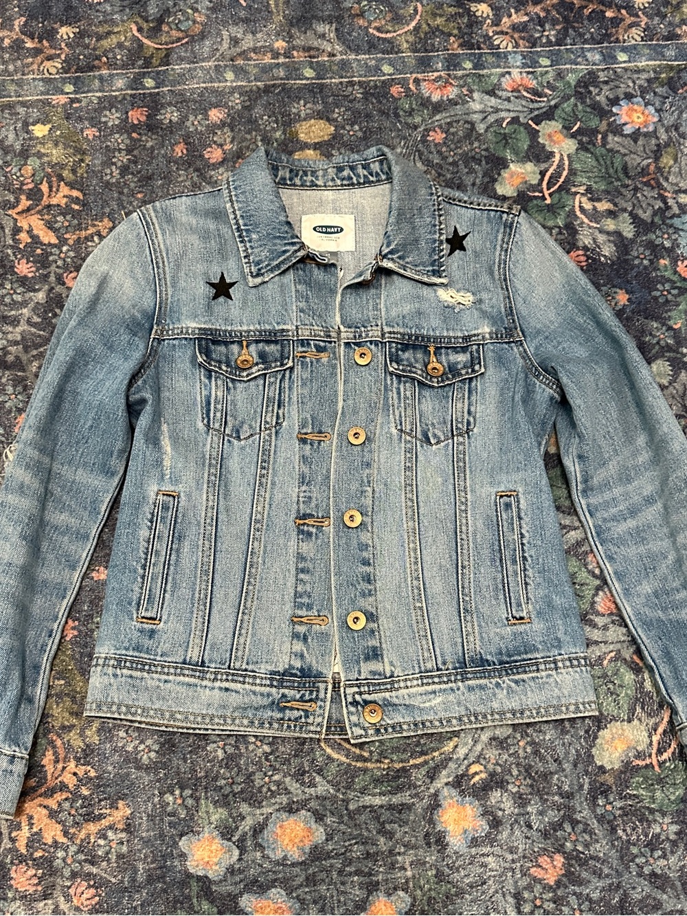 Old Navy embroidered denim jacket